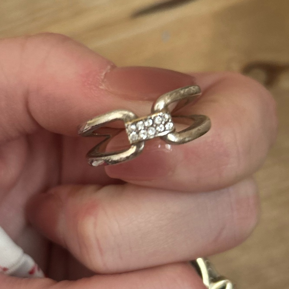 Brighton Silver Ring with Crystal Detail